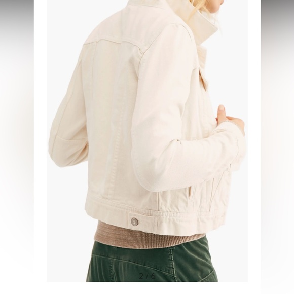 Free People Rumors Denim Cream Jean Jacket - Picture 2 of 10